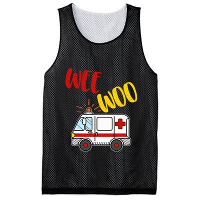 Wee Woo Ambulance Amr Funny Ems Emt Paramedic Gift Mesh Reversible Basketball Jersey Tank