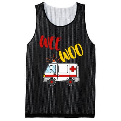 Wee Woo Ambulance Amr Funny Ems Emt Paramedic Gift Mesh Reversible Basketball Jersey Tank