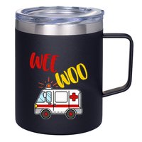 Wee Woo Ambulance Amr Funny Ems Emt Paramedic Gift 12oz Stainless Steel Coffee Mug