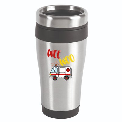 Wee Woo Ambulance Amr Funny Ems Emt Paramedic Gift 16oz Travel Tumbler