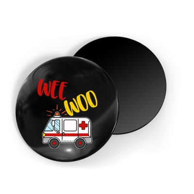 Wee Woo Ambulance Amr Funny Ems Emt Paramedic Gift Magnet