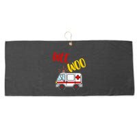 Wee Woo Ambulance Amr Funny Ems Emt Paramedic Gift Large Microfiber Waffle Golf Towel