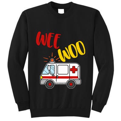 Wee Woo Ambulance Amr Funny Ems Emt Paramedic Gift Tall Sweatshirt