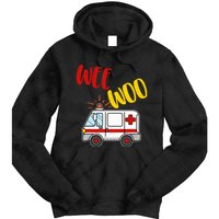 Wee Woo Ambulance Amr Funny Ems Emt Paramedic Gift Tie Dye Hoodie