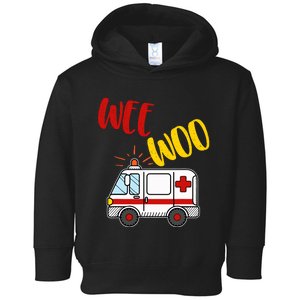 Wee Woo Ambulance Amr Funny Ems Emt Paramedic Gift Toddler Hoodie