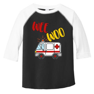 Wee Woo Ambulance Amr Funny Ems Emt Paramedic Gift Toddler Fine Jersey T-Shirt