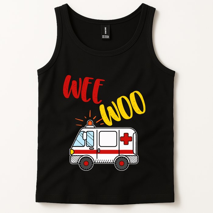 Wee Woo Ambulance Amr Funny Ems Emt Paramedic Gift Tank Top