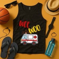 Wee Woo Ambulance Amr Funny Ems Emt Paramedic Gift Tank Top