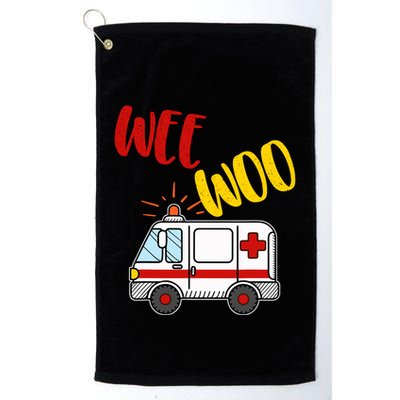 Wee Woo Ambulance Amr Funny Ems Emt Paramedic Gift Golf Towel