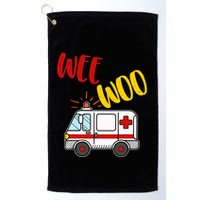 Wee Woo Ambulance Amr Funny Ems Emt Paramedic Gift Golf Towel