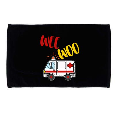 Wee Woo Ambulance Amr Funny Ems Emt Paramedic Gift Microfiber Hand Towel