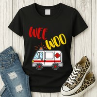 Wee Woo Ambulance Amr Funny Ems Emt Paramedic Gift Womens T-Shirt
