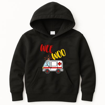 Wee Woo Ambulance Amr Funny Ems Emt Paramedic Gift Kids Hoodie