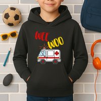 Wee Woo Ambulance Amr Funny Ems Emt Paramedic Gift Kids Hoodie