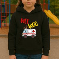 Wee Woo Ambulance Amr Funny Ems Emt Paramedic Gift Kids Hoodie