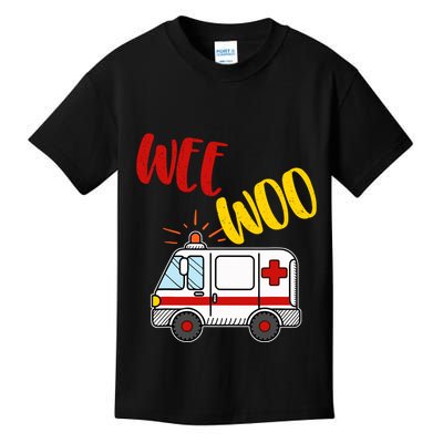 Wee Woo Ambulance Amr Funny Ems Emt Paramedic Gift Kids T-Shirt