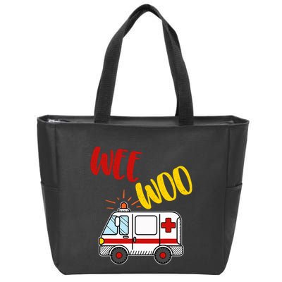 Wee Woo Ambulance Amr Funny Ems Emt Paramedic Gift Zip Tote Bag