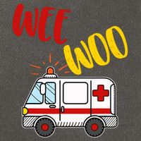 Wee Woo Ambulance Amr Funny Ems Emt Paramedic Gift Cotton Canvas Backpack