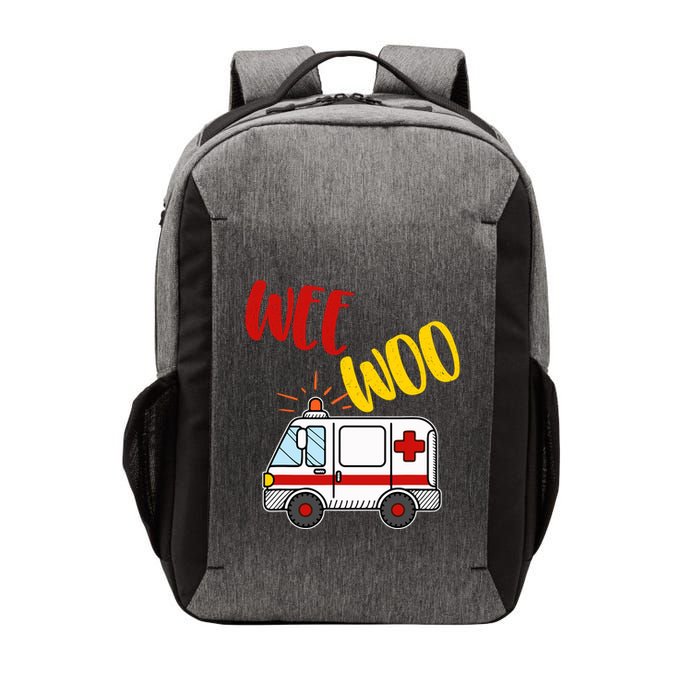 Wee Woo Ambulance Amr Funny Ems Emt Paramedic Gift Vector Backpack