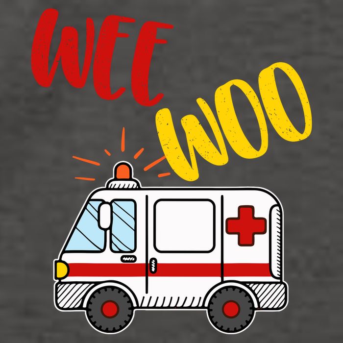 Wee Woo Ambulance Amr Funny Ems Emt Paramedic Gift Vector Backpack