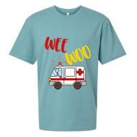 Wee Woo Ambulance Amr Funny Ems Emt Paramedic Gift Sueded Cloud Jersey T-Shirt