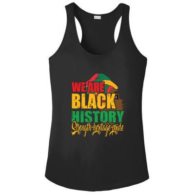 Womens We Are Black History Strength Heritage Pride Ladies PosiCharge Competitor Racerback Tank