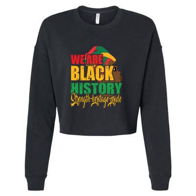 Womens We Are Black History Strength Heritage Pride Cropped Pullover Crew