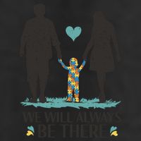 We Will Always Be There Autism Parent 7 Panel Mesh Trucker Snapback Hat