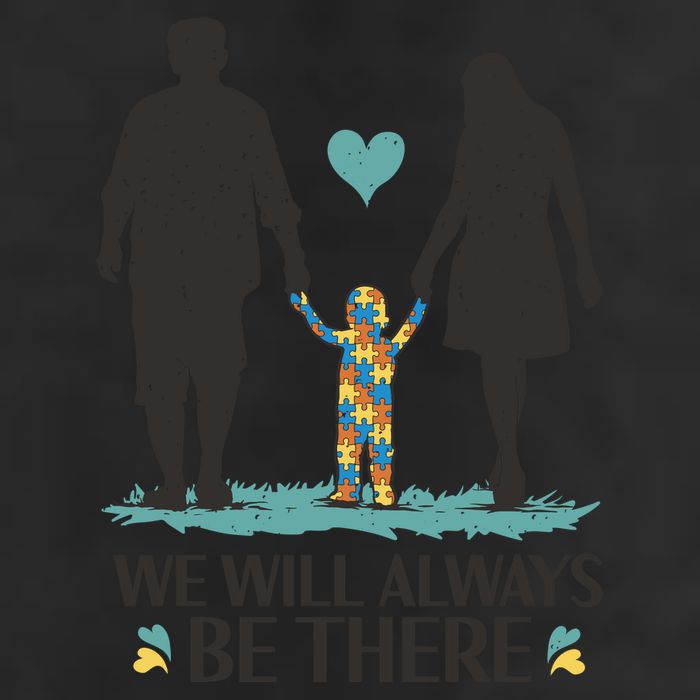 We Will Always Be There Autism Parent 7 Panel Mesh Trucker Snapback Hat