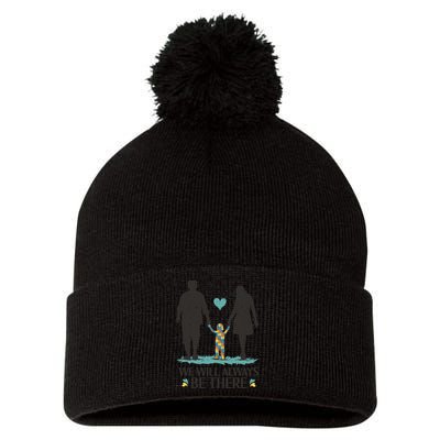 We Will Always Be There Autism Parent Pom Pom 12in Knit Beanie