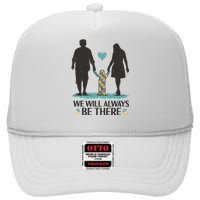 We Will Always Be There Autism Parent High Crown Mesh Back Trucker Hat