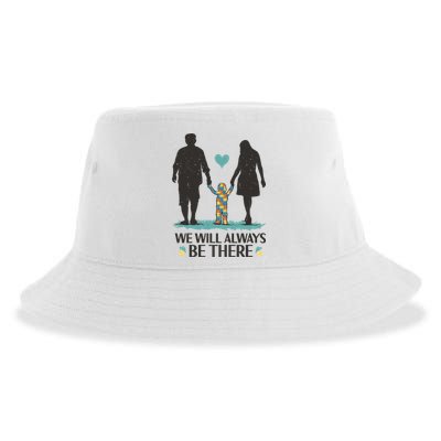 We Will Always Be There Autism Parent Sustainable Bucket Hat
