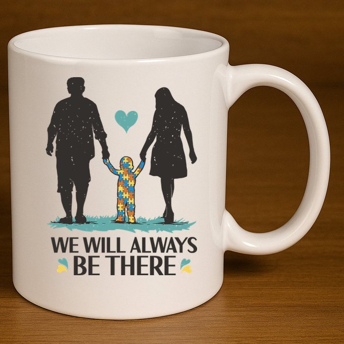 We Will Always Be There Autism Parent 11oz C Handle Ceramic Mug