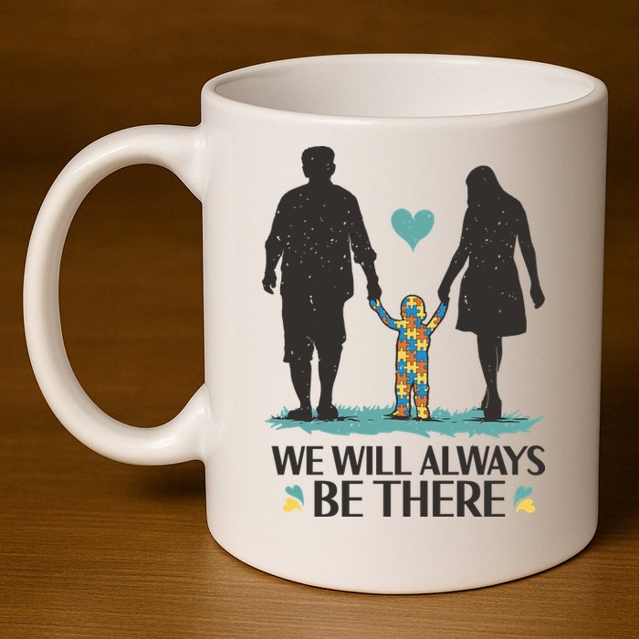 We Will Always Be There Autism Parent 11oz C Handle Ceramic Mug
