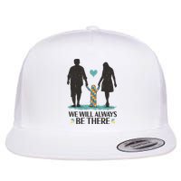 We Will Always Be There Autism Parent Flat Bill Trucker Hat