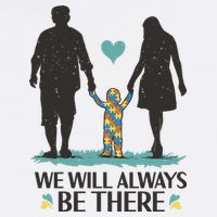 We Will Always Be There Autism Parent Ladies PosiCharge Competitor Racerback Tank