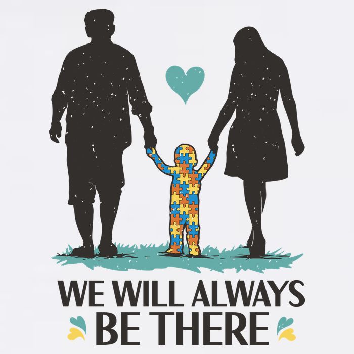 We Will Always Be There Autism Parent Ladies PosiCharge Competitor Racerback Tank