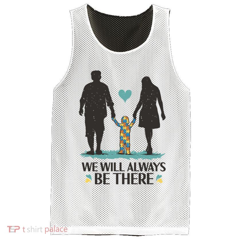 We Will Always Be There Autism Parent Mesh Reversible Basketball Jersey Tank