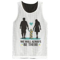 We Will Always Be There Autism Parent Mesh Reversible Basketball Jersey Tank