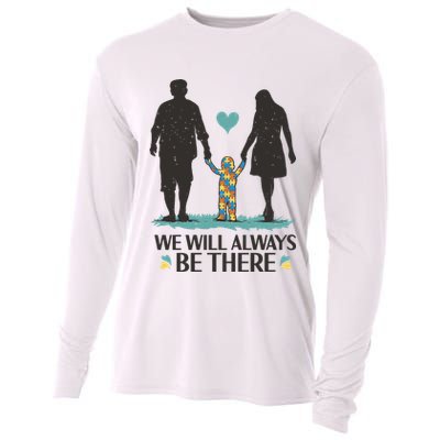 We Will Always Be There Autism Parent Cooling Performance Long Sleeve Crew
