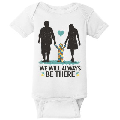 We Will Always Be There Autism Parent Baby Bodysuit