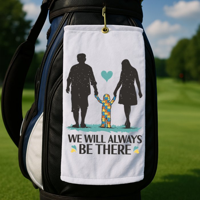 We Will Always Be There Autism Parent Golf Towel