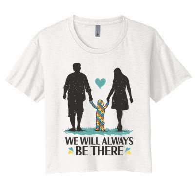 We Will Always Be There Autism Parent Crop Top