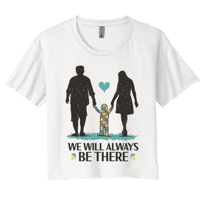 We Will Always Be There Autism Parent Crop Top