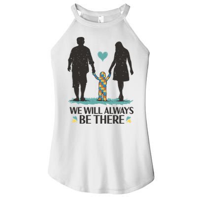 We Will Always Be There Autism Parent Women's Perfect Tri Rocker Tank