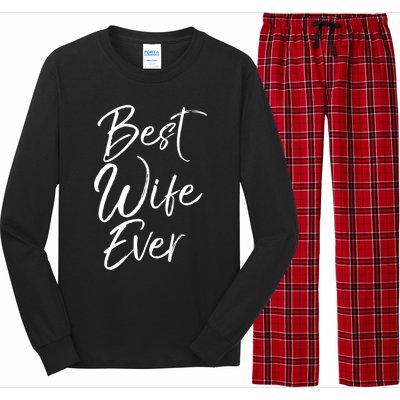 Wo Wedding Anniversary Gift From New Husband Best Wife Ever Gift Long Sleeve Pajama Set