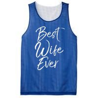 Wo Wedding Anniversary Gift From New Husband Best Wife Ever Gift Mesh Reversible Basketball Jersey Tank