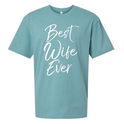 Wo Wedding Anniversary Gift From New Husband Best Wife Ever Gift Sueded Cloud Jersey T-Shirt