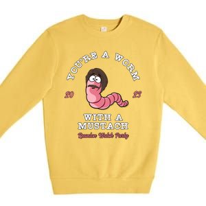 Worm With A Mustache James Tom Ariana Reality Premium Crewneck Sweatshirt