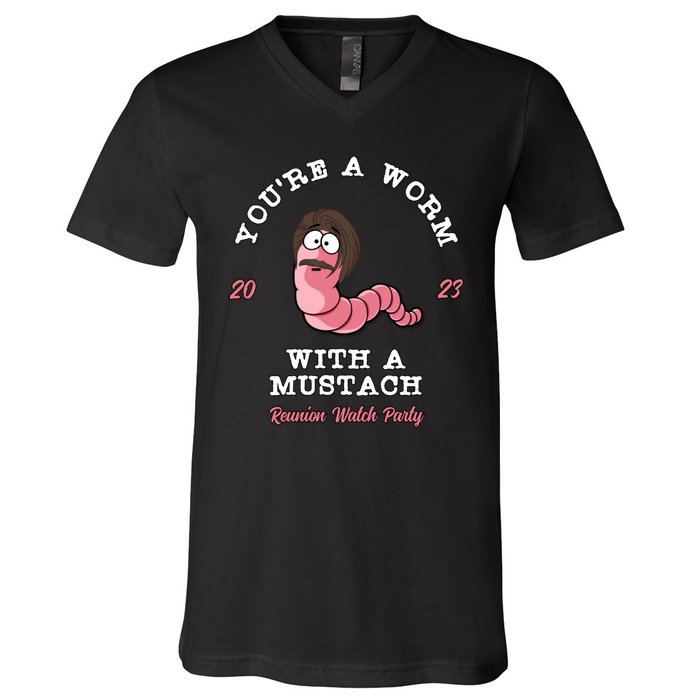 Worm With A Mustache James Tom Ariana Reality V-Neck T-Shirt